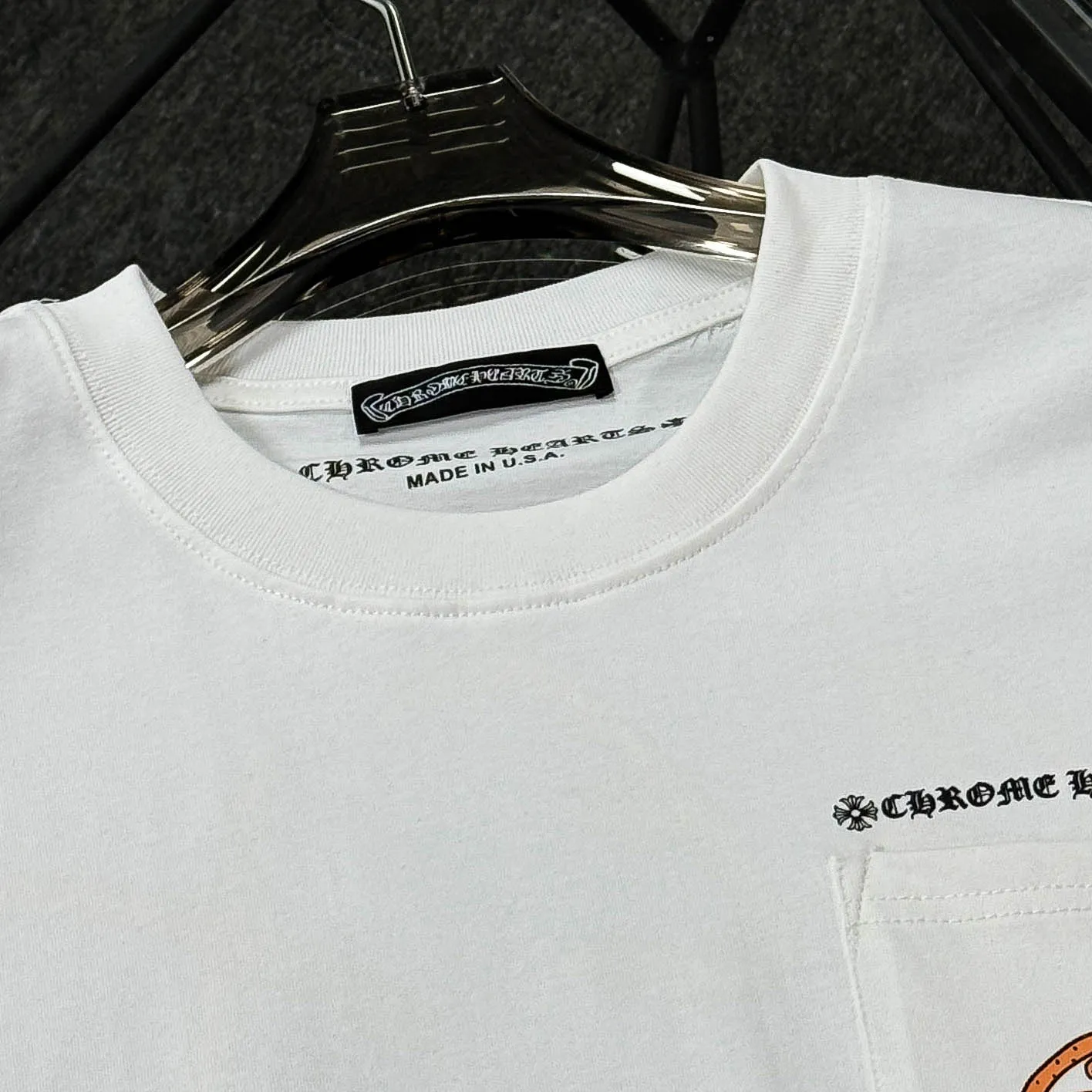 P180 Chrome Hearts 25 high version fabrics made of 300g high-density pure cotton, no deformation, no shrinkage, complete with three labels, same style for men and women, process: digital printing, color: white, black, green, SIZE: S-XL